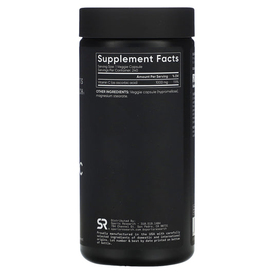 Sports Research Vitamin C 1,000 mg 240 Veg Caps
