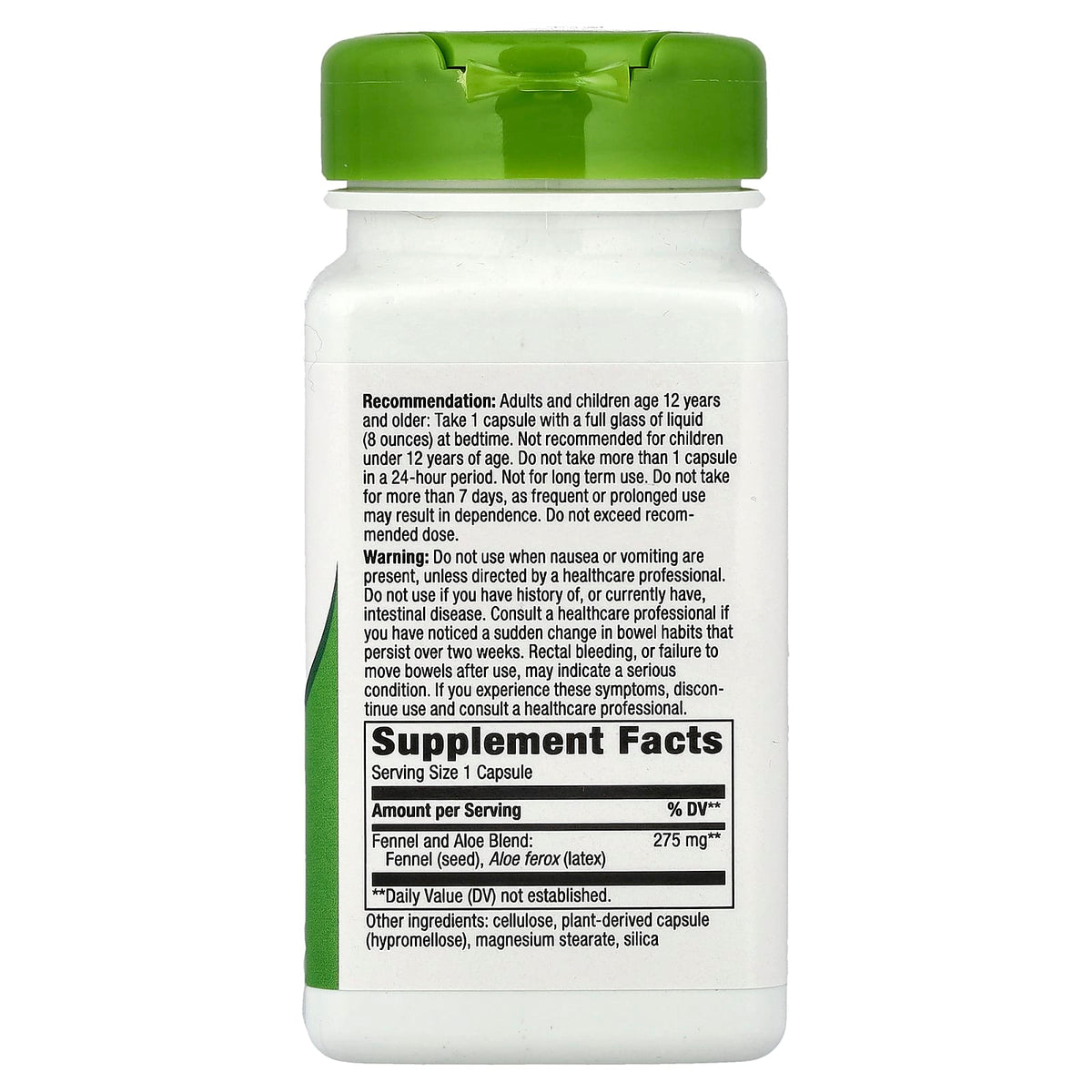 Nature's Way, Aloe Latex with Fennel, 140 mg, 100 Vegan Capsules