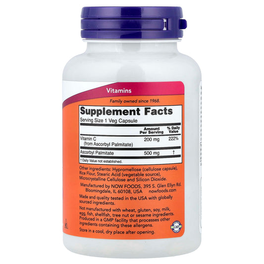 NOW Foods Ascorbyl Palmitate 500 mg 100 Veg Caps