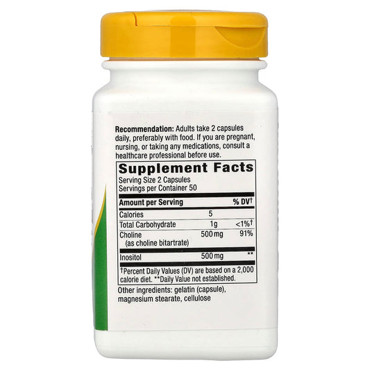Nature's Way, Choline & Inositol, 500 mg, 100 Capsules