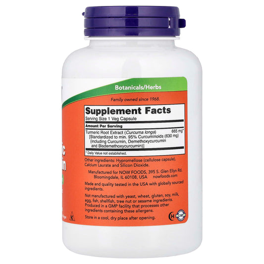 Now Foods, Curcumin, 120 Veg Capsules