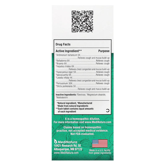 MediNatura, BHI, Mucus Relief, 100 Tablets