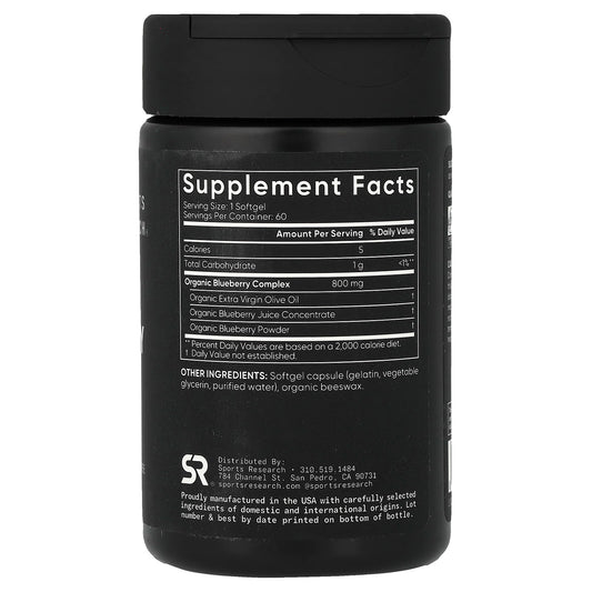 Sports Research, Blueberry Fruit Complex, 60 Capsules