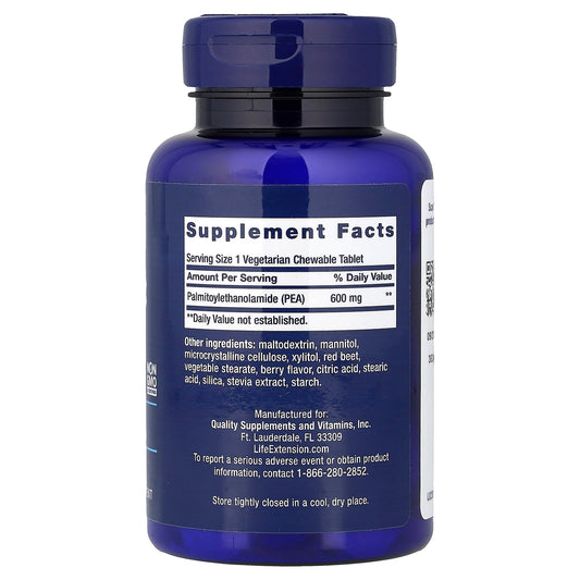 Life Extension, Discomfort Relief, Berry, 60 Vegetarian Chewable Tablets (600 mg per Tablet)