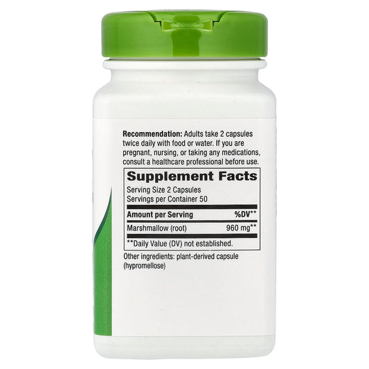 Nature's Way, Marshmallow Root, 960 mg, 100 Vegan Capsules