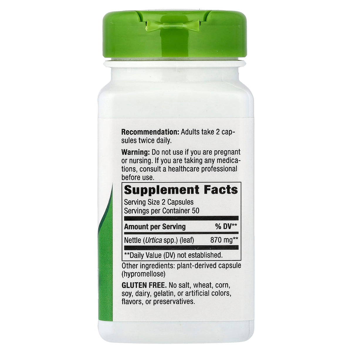 Nature's Way, Nettle Leaf, 870 mg, 100 Vegan Capsules