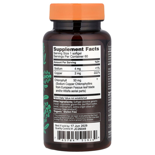 Herbs Etc., ChlorOxygen, Chlorophyll Concentrate, 60 Fast-Acting Softgels