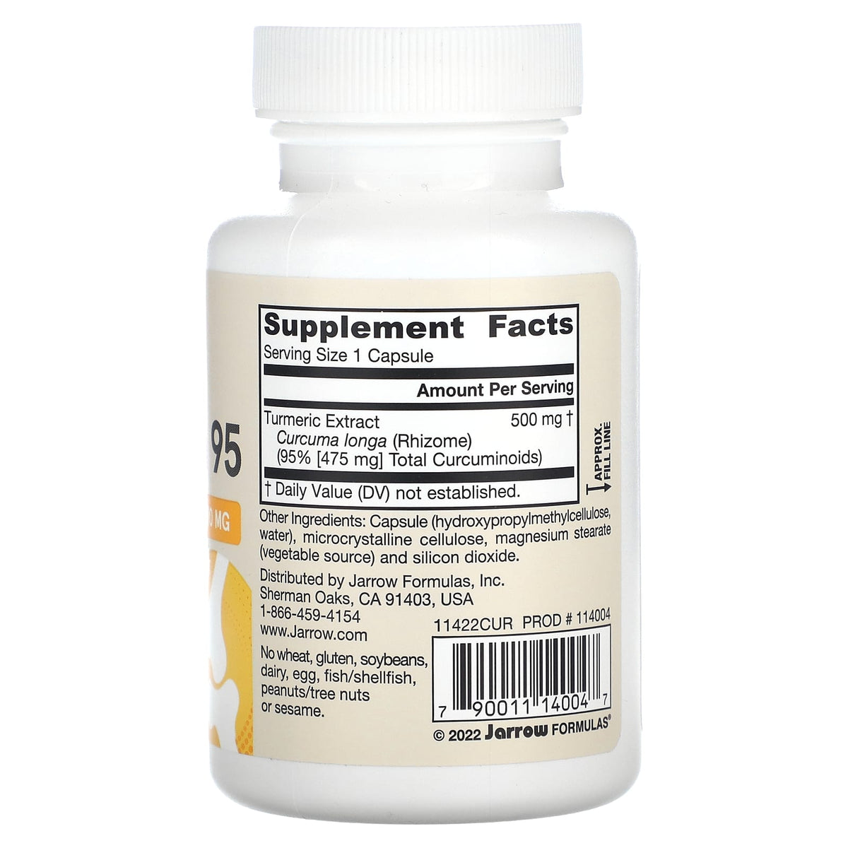 Jarrow Formulas, Curcumin 95, 500 mg, 60 Veggie Caps