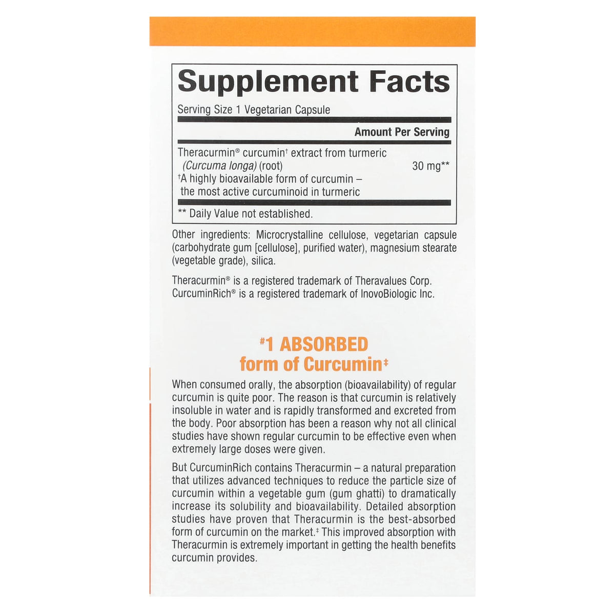 Natural Factors, CurcuminRich, Theracurmin, 60 Veg Capsules