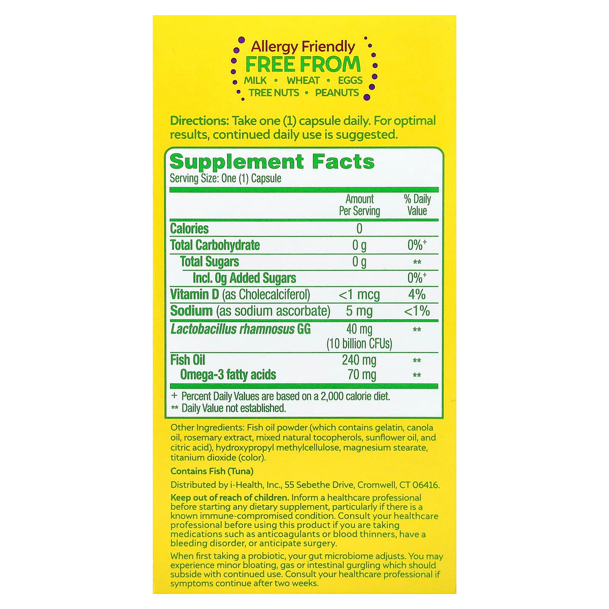 Culturelle, Probiotics, Pro-Well, 3-in-1 Complete, 30 Once Daily Capsules