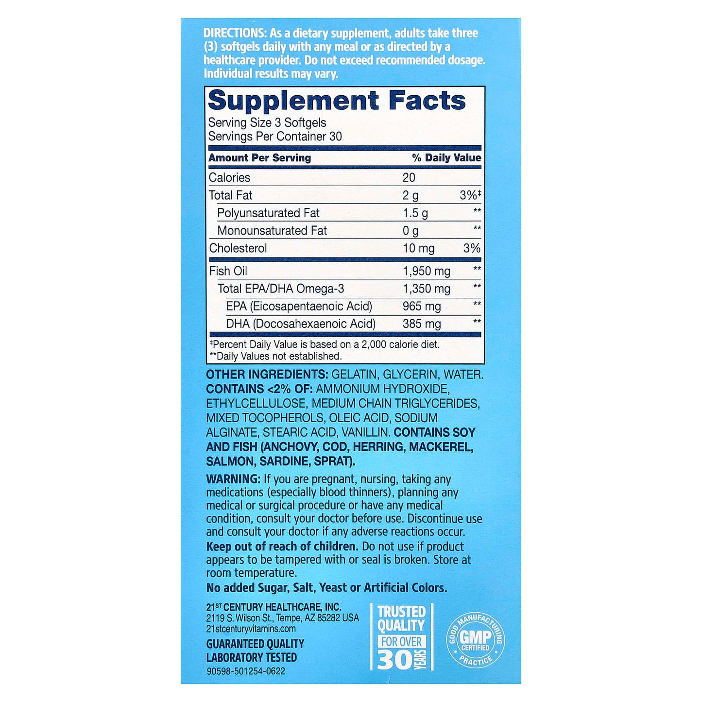 21st Century, Alaska Wild® Fish Oil, Mega Omega 3, 90 Enteric Coated Softgels