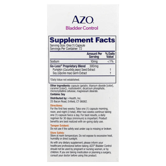 AZO, Bladder Control, 72 Capsules