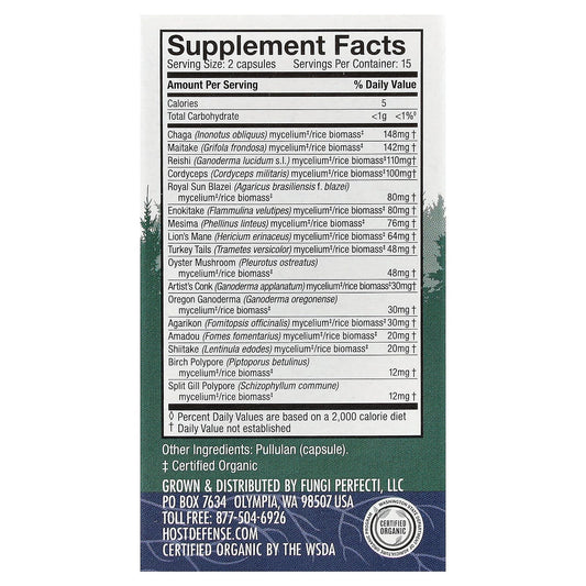 Host Defense, Mushrooms, MyCommunity, 30 Capsules