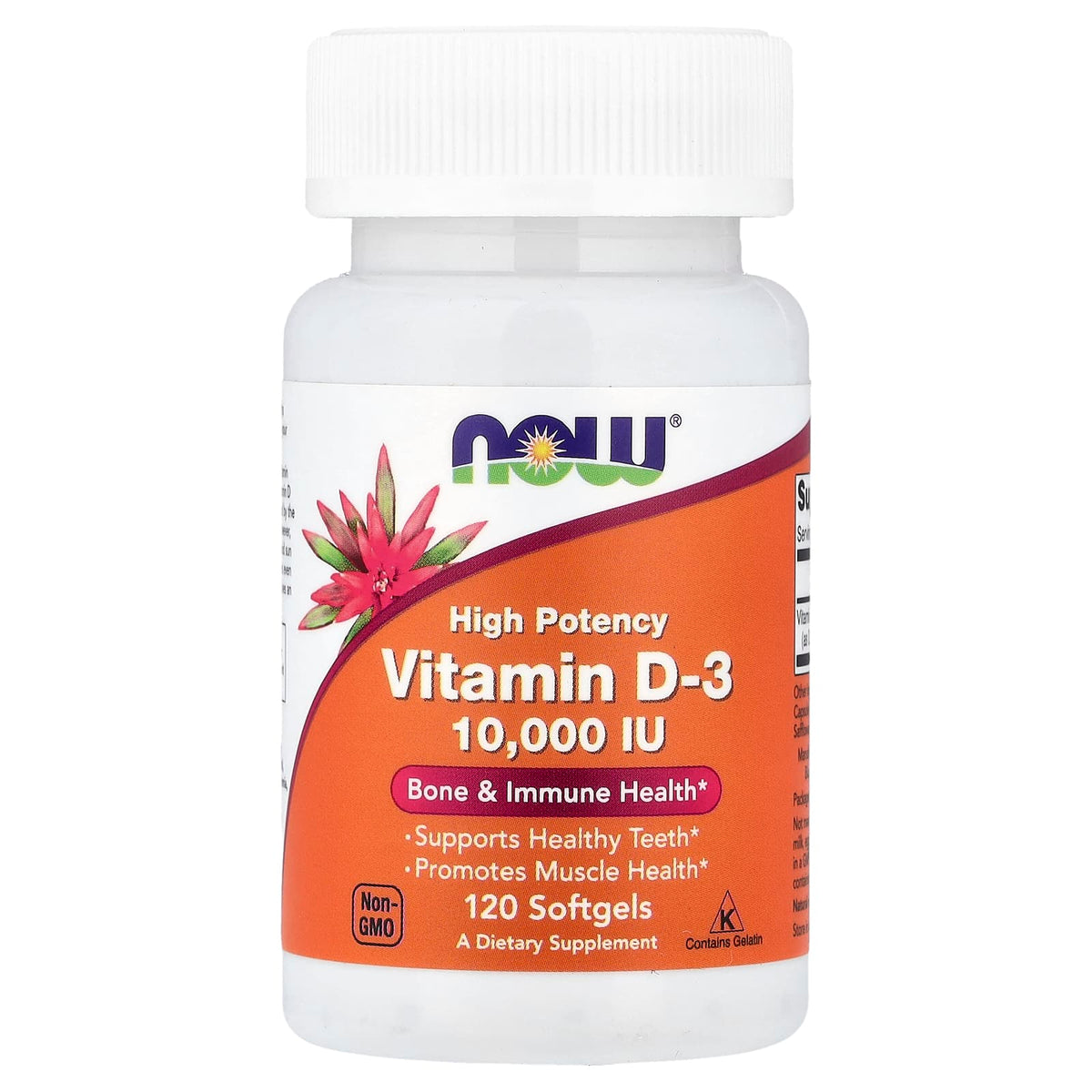 NOW Foods Vitamin D3 5000 IU 120 Softgels