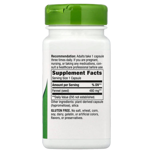 Nature's Way, Fennel Seed, 480 mg, 100 Vegan Capsules
