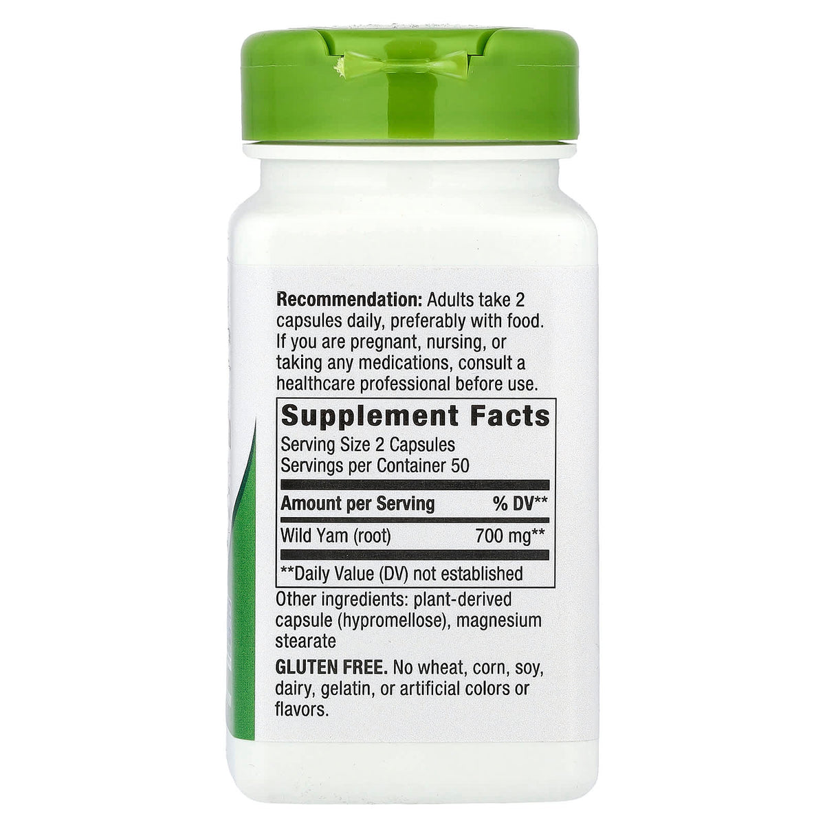 Nature's Way, Wild Yam Root, 700 mg, 100 Vegan Capsules