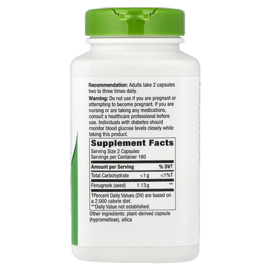 Nature's Way, Fenugreek Seed, 1,220 mg, 320 Vegan Capsules