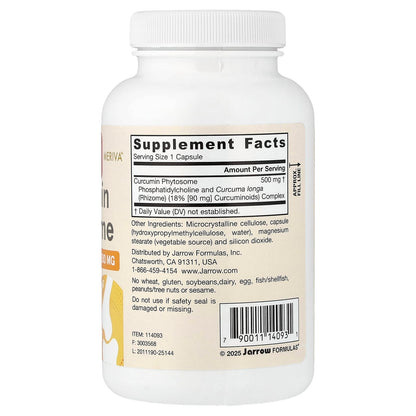 Jarrow Formulas, Curcumin Phytosome, 500 mg, 120 Veggie Caps