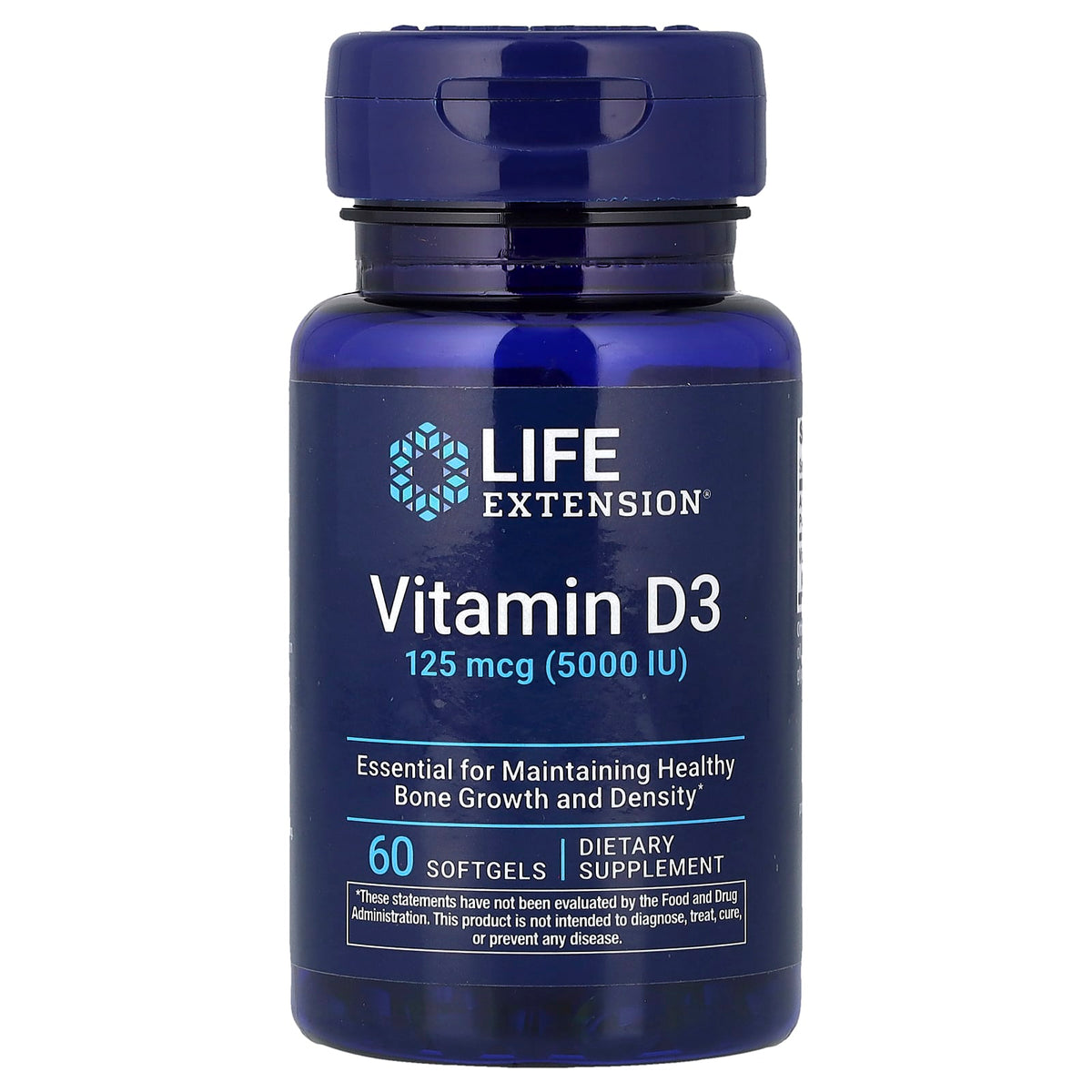 Life Extension, Vitamin D3, 125 mcg (5,000 IU), 60 Softgels
