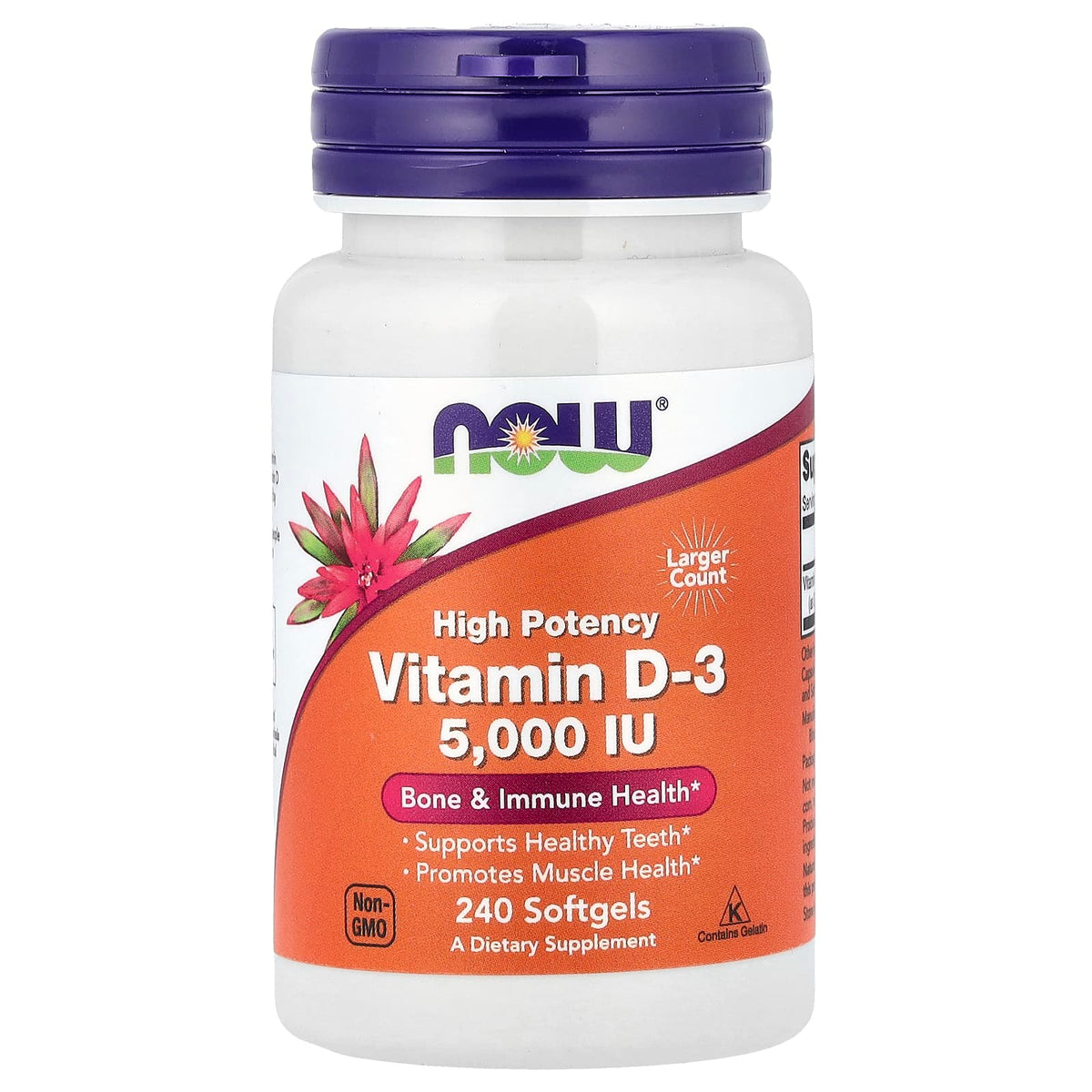 NOW Foods Vitamin D3 5,000 IU 240 Softgels