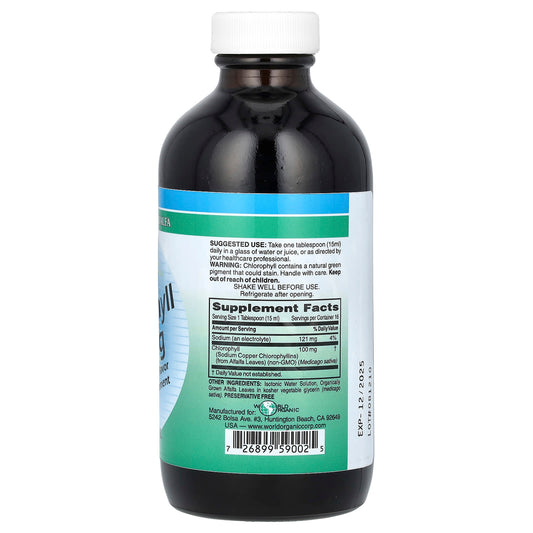 World Organic, Liquid Chlorophyll, 237 ml (8 fl oz)