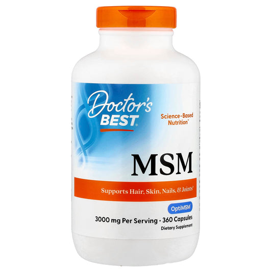 Doctor's Best, MSM with OptiMSM, 1,000 mg, 360 Capsules