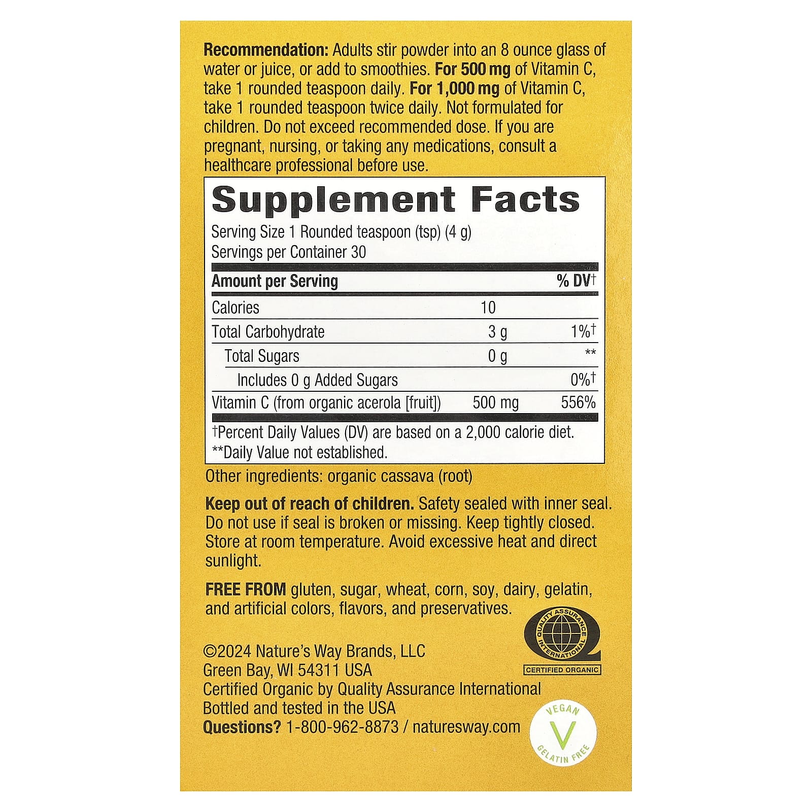 Nature's Way, Alive!® Vitamin C Powder Drink Mix, 4.23 oz (120 g)