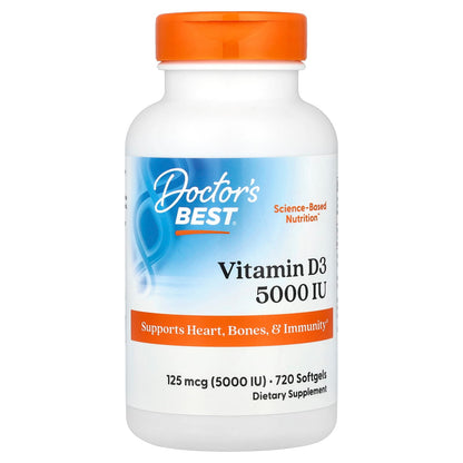 Doctors Best Vitamin D3 5,000 IU 720 Softgels
