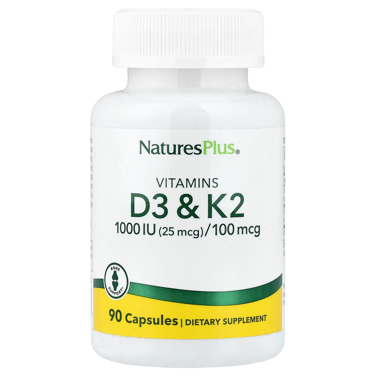 Nature's Plus, Vit D3 + Vit K2, 90 Capsules