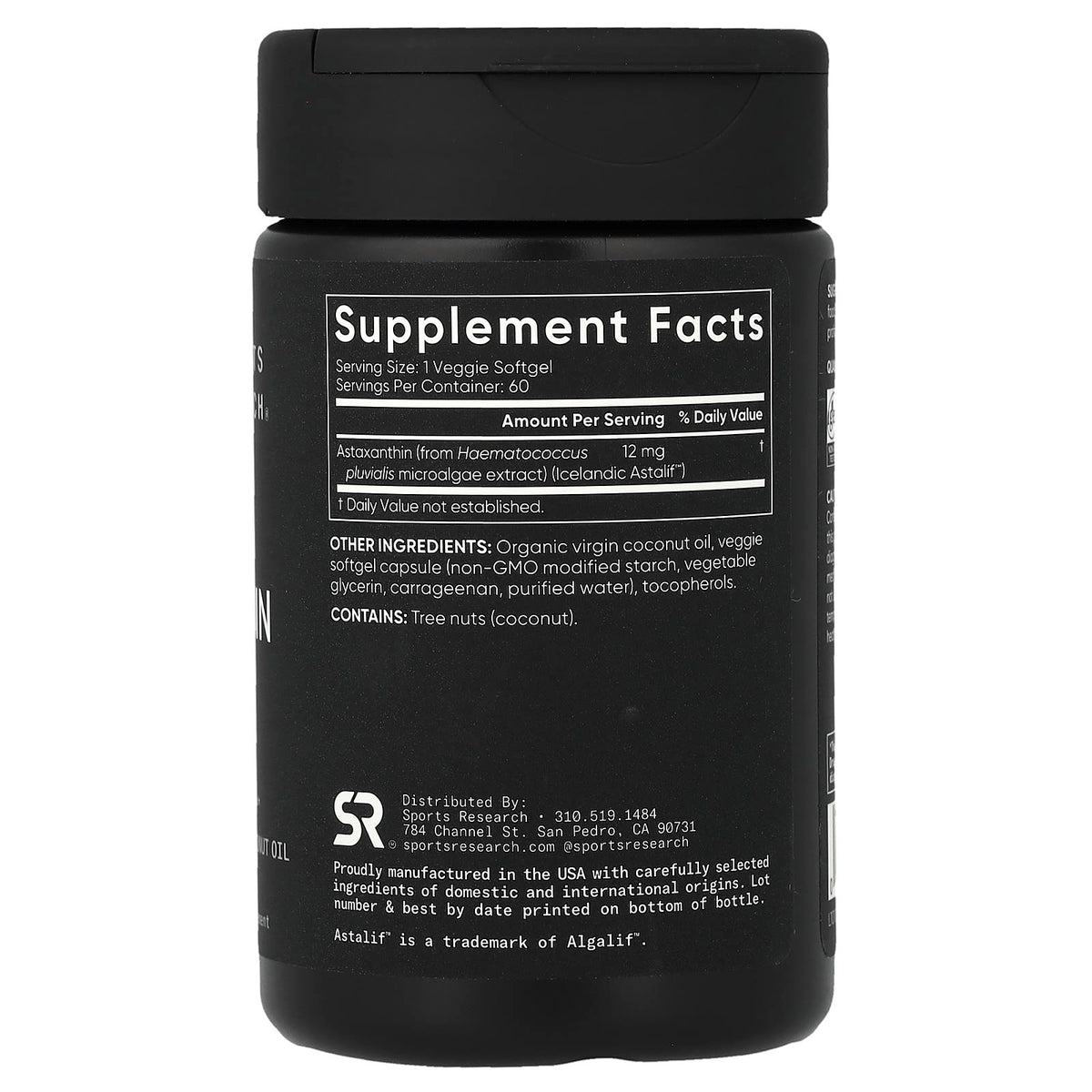 Sports Research Astaxanthin 12 mg 60 Veg Softgels