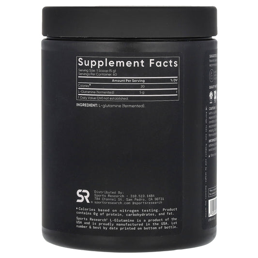 Sports Research, L-Glutamine, Unflavoured, 10.58 oz (300 g)