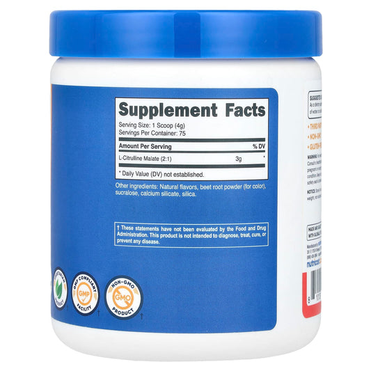 Nutricost, L-Citrulline Malate 2:1, Fruit Punch, 10.7 oz (300 g)