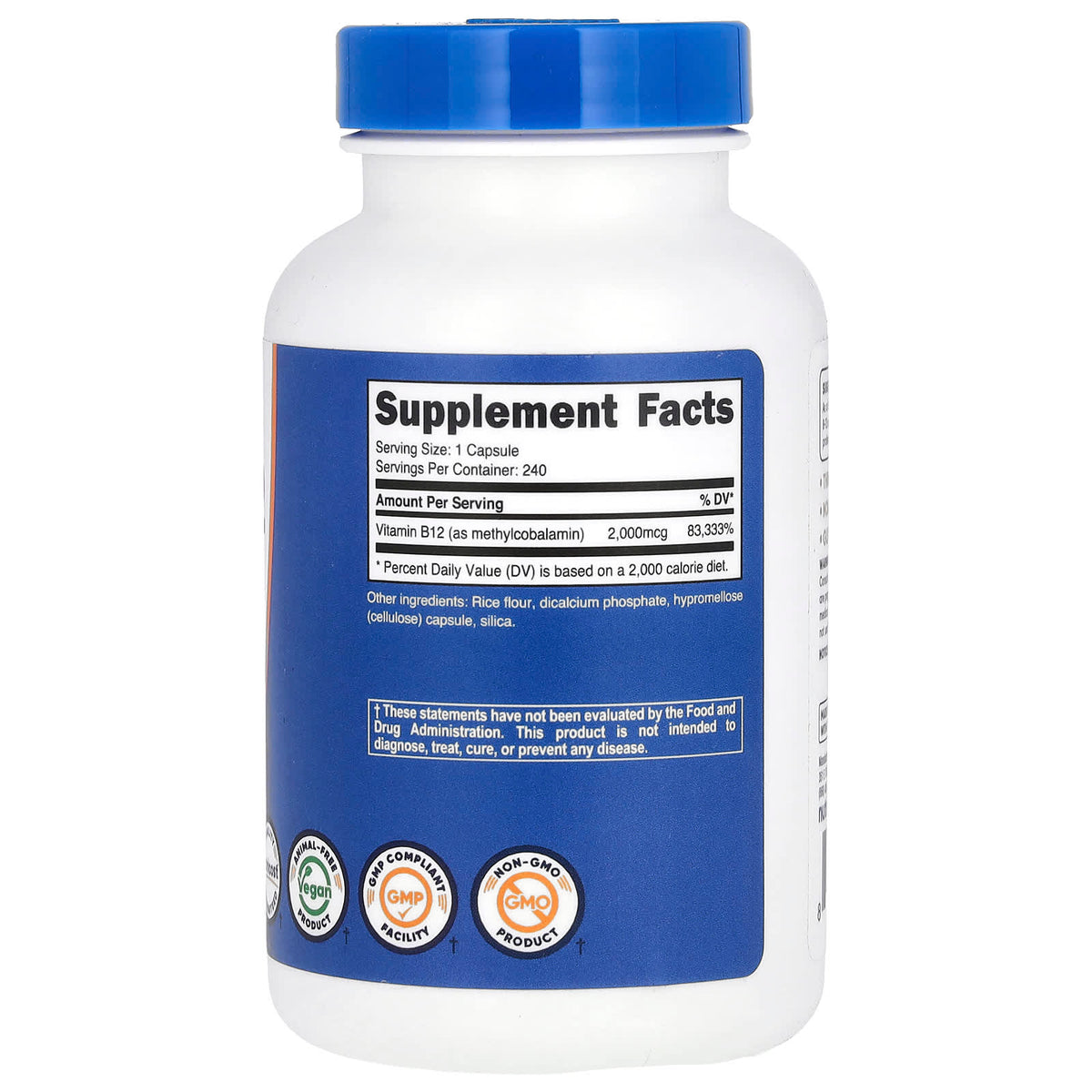 Nutricost Vitamin B12 2,000 mcg 240 Caps