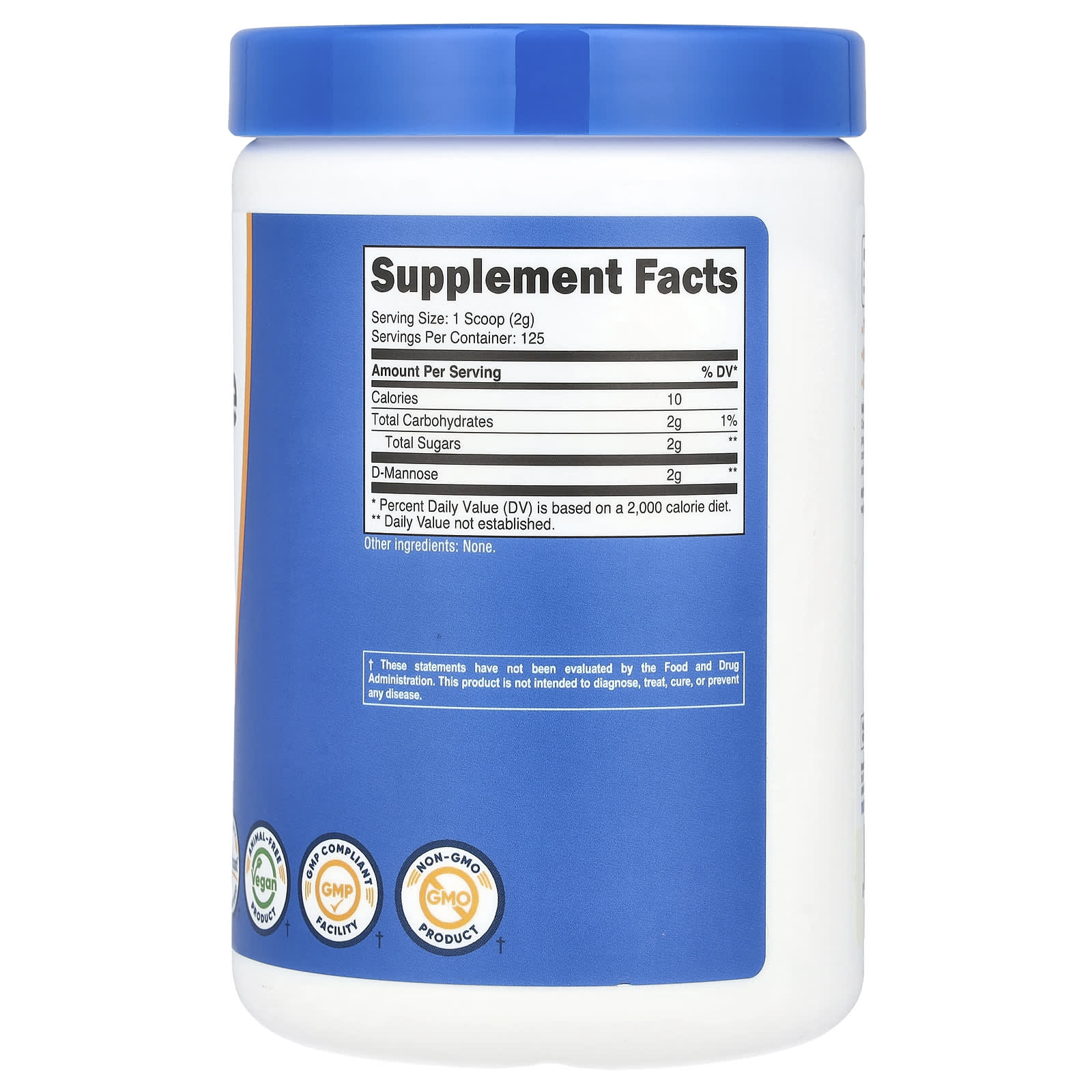 Nutricost, D-Mannose, Unflavoured, 8.9 oz (250 g)