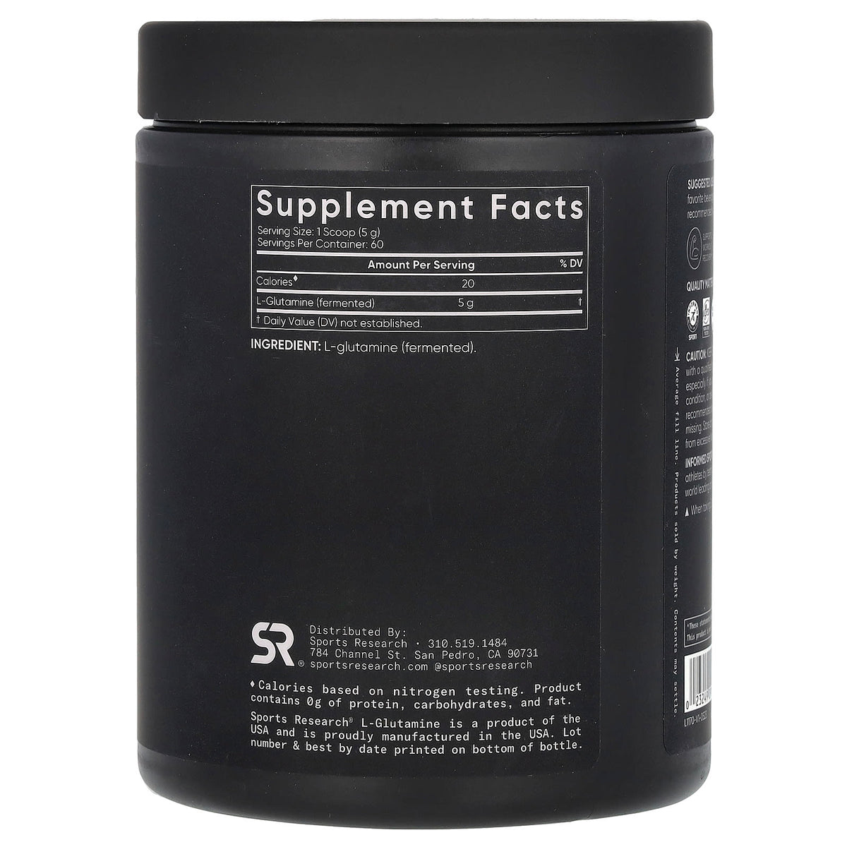 Sports Research L-Glutamine 10.58 oz (300 g)