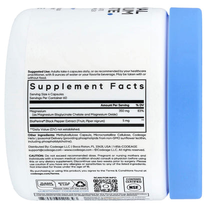 Codeage Liposomal Magnesium Glycinate 240 Veg Caps