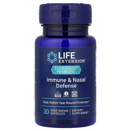 Life Extension, FLORASSIST Probiotic, Immune & Nasal Defence, 30 Vegetarian Capsules