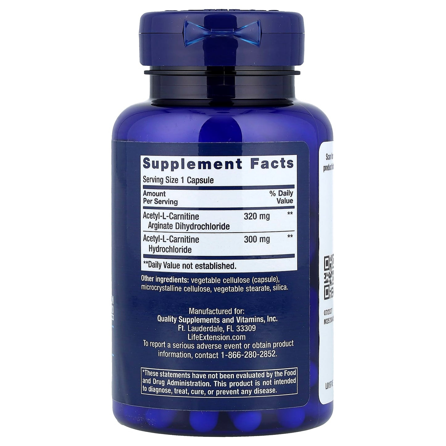 Life Extension, Acetyl-L-Carnitine Arginate, 90 Capsules