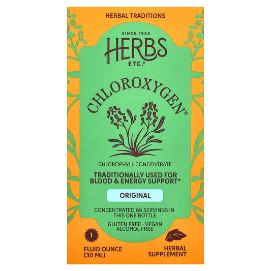 Herbs Etc., ChlorOxygen®, Chlorophyll Concentrate, Original, Alcohol Free, 30 ml (1 fl oz)