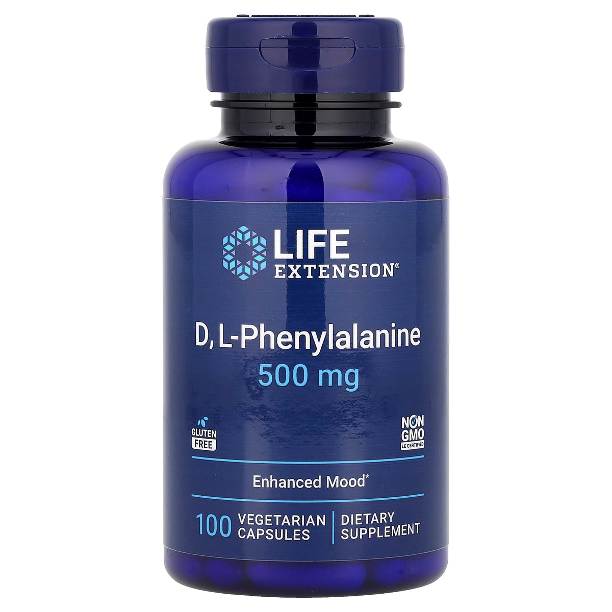 Life Extension D L-Phenylalanine 500 mg 100 Veg Caps
