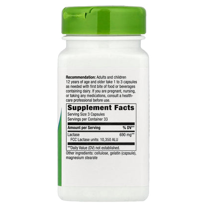 Nature's Way, Lactase Enzyme Formula, 100 Capsules