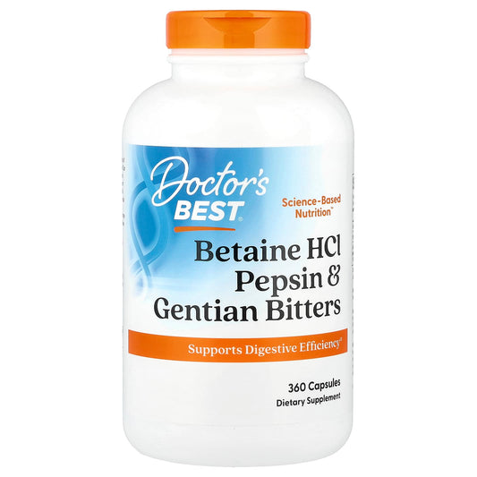 Doctors Best Betaine HCl + Pepsin 360 Caps