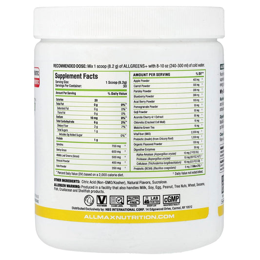 ALLMAX, ALLGREENS+®, Pineapple Mango, 8.68 oz (246 g)
