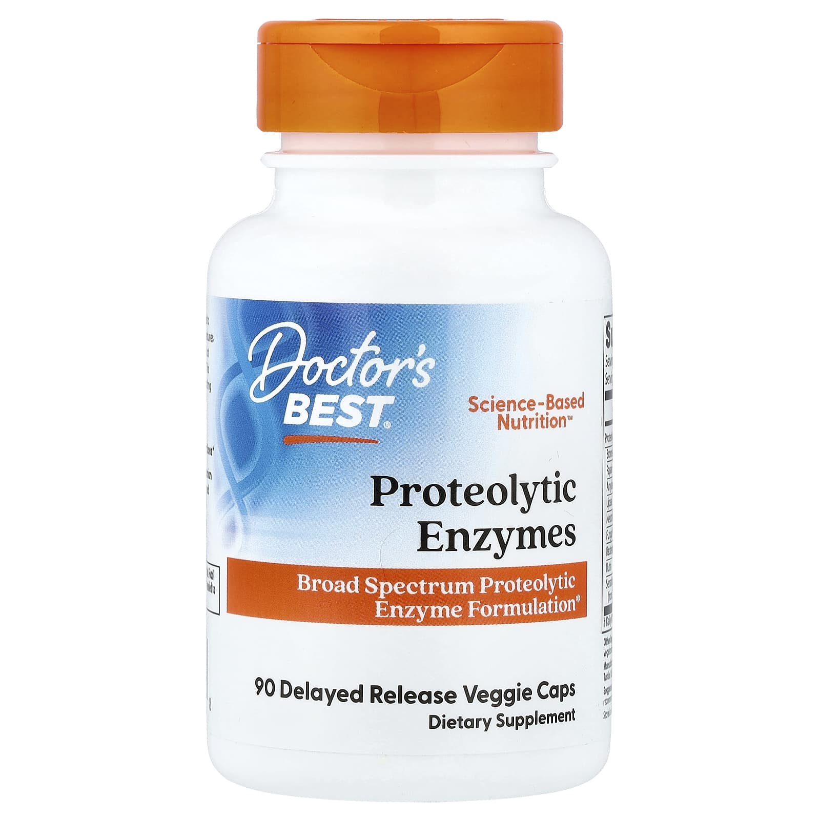 Doctor's Best, Proteolytic Enzymes, 90 Delayed Release Veggie Caps