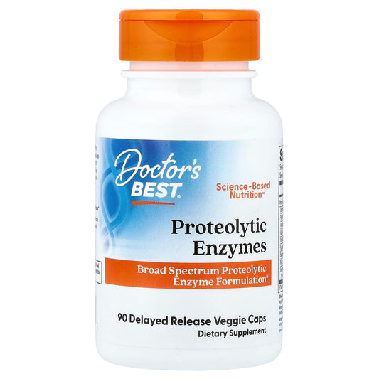 Doctor's Best, Proteolytic Enzymes, 90 Delayed Release Veggie Caps