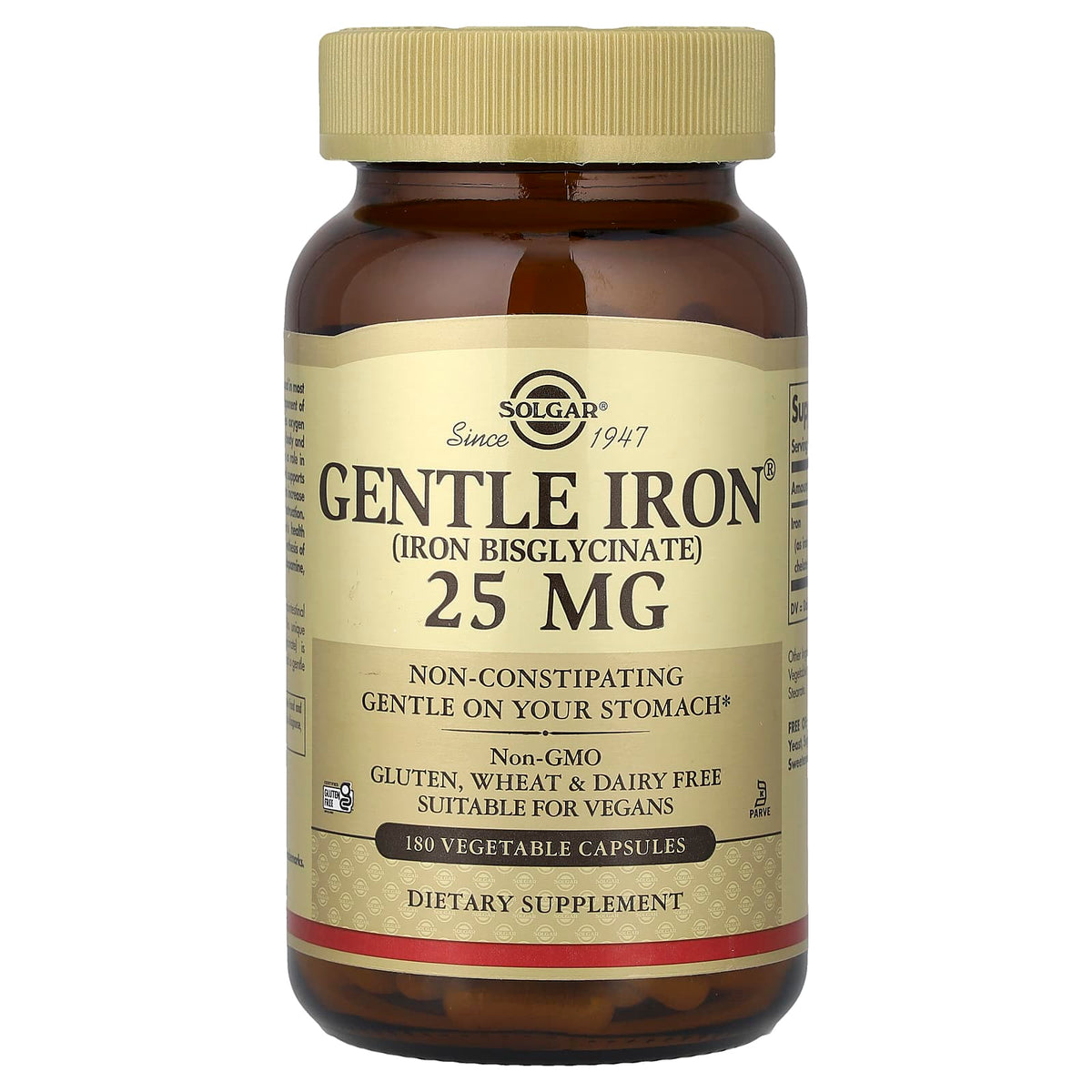 Solgar Gentle Iron 25 mg 180 Caps