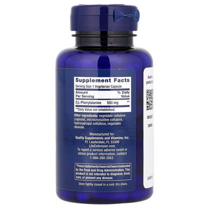 Life Extension D L-Phenylalanine 500 mg 100 Veg Caps