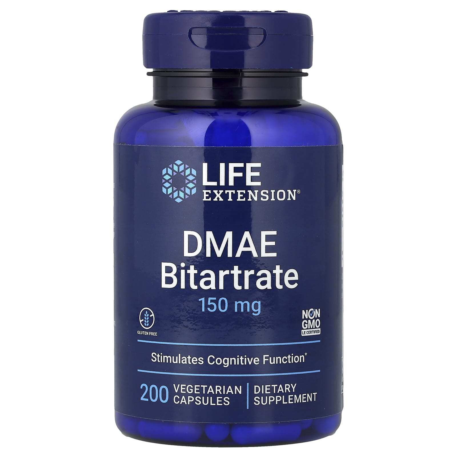 Life Extension, DMAE Bitartrate, 150 mg, 200 Vegetarian Capsules
