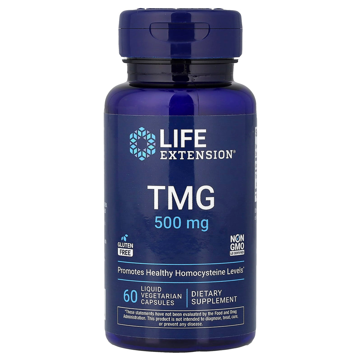 Life Extension TMG, 60 Liquid Veg Caps 500 mg 60 Caps
