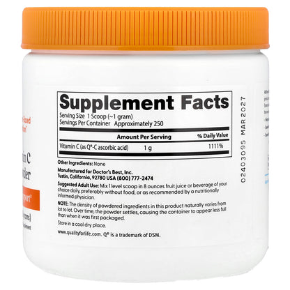 Doctor's Best Pure Vitamin C Powder Q-C 8.8 oz 250g